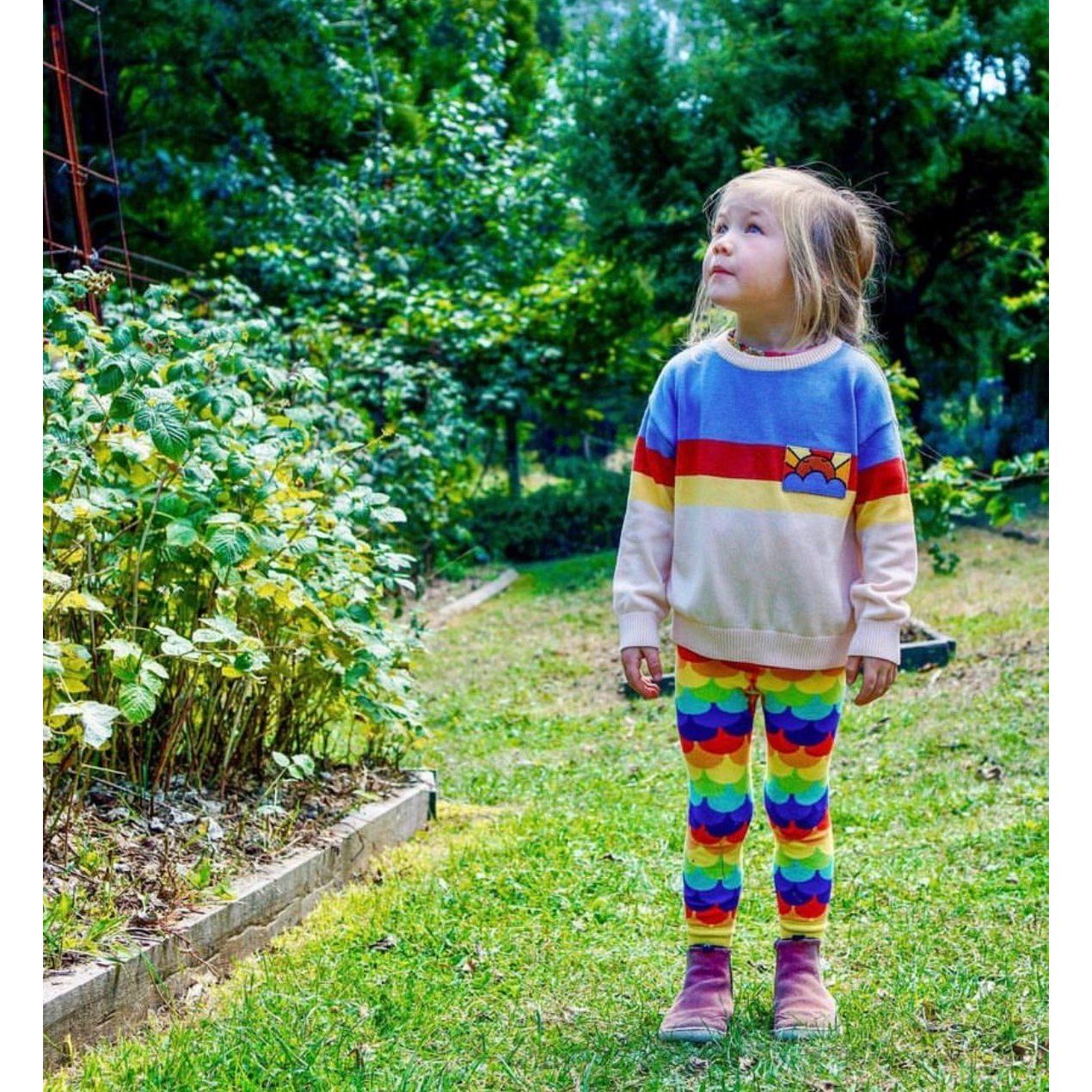 Slugs & Snails Scales leggings bimbo squame cotone bio