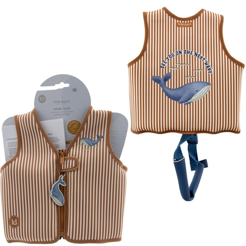 Little Dutch gilet galleggiante 2-3 anni righe balene