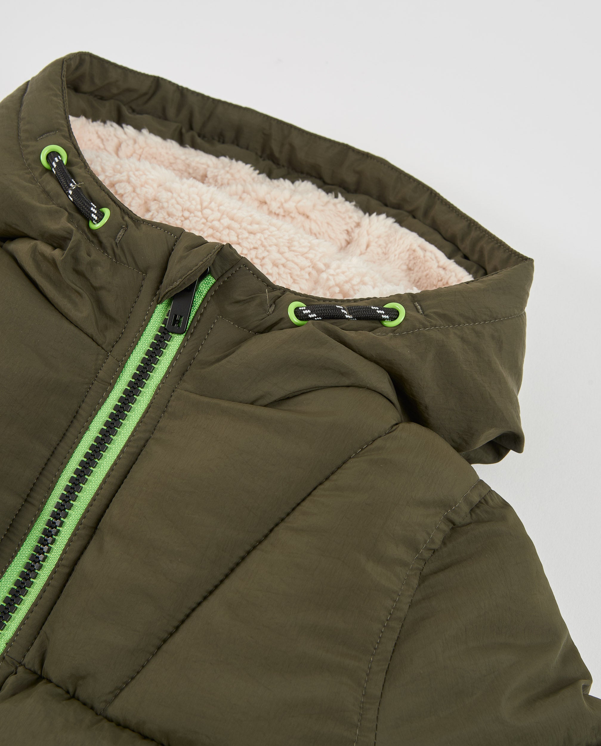 Tuc Tuc piumino bambino kaki cappuccio imbottito