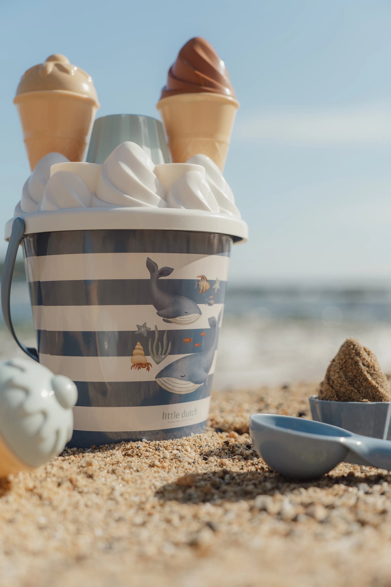 Little Dutch set spiaggia gelati blu secchiello palette 18 mesi+