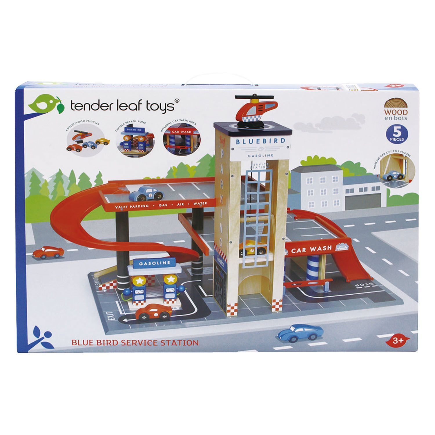 Tender Leaf Blue Bird Service Station garage legno