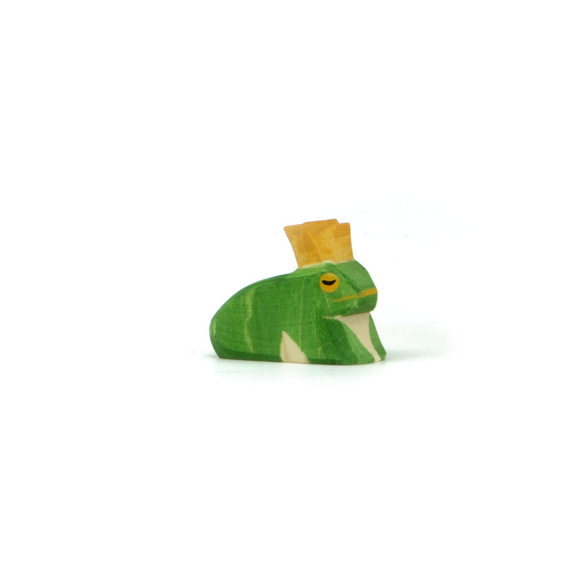 Ostheimer principe ranocchio figure legno H 3,2 cm Waldorf
