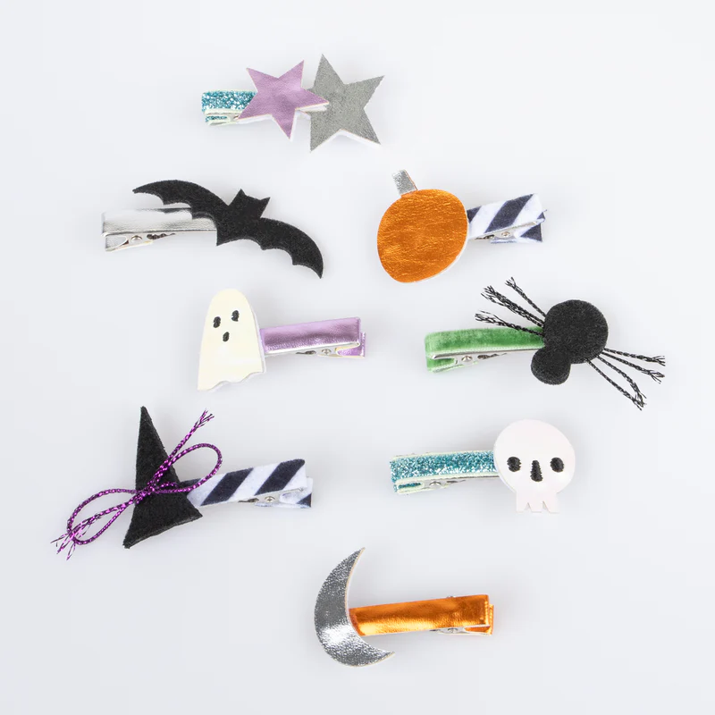 Meri Meri Halloween Mollette Capelli Set 8 Pezzi Feltro