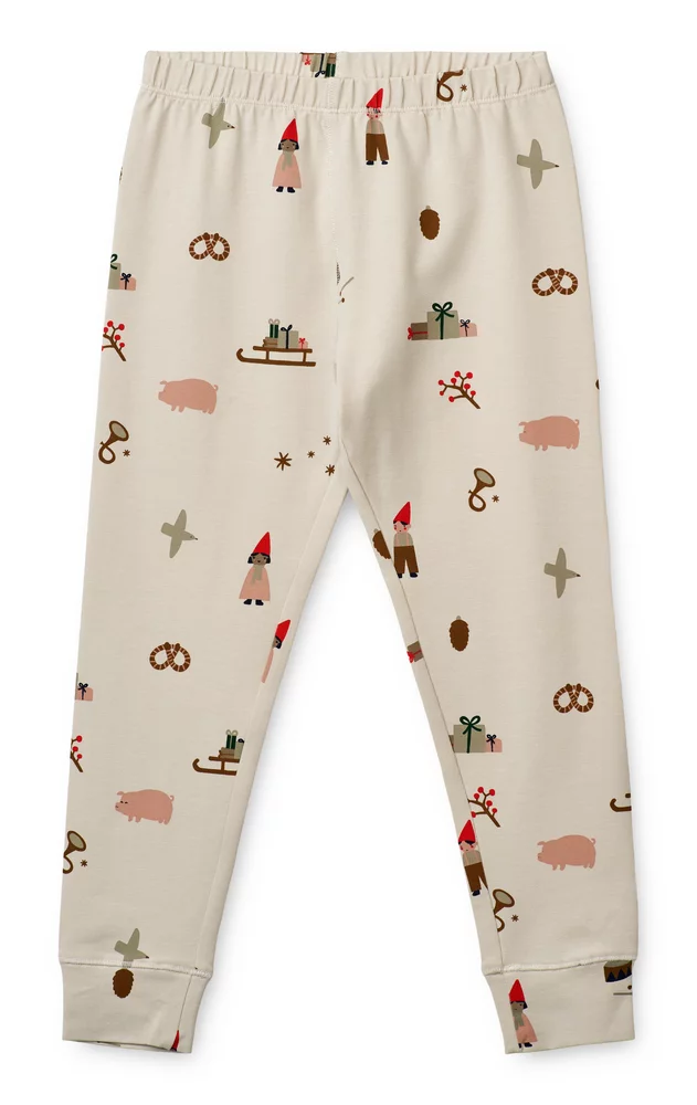 Liewood Holiday pigiama bimbo cotone bio natalizio