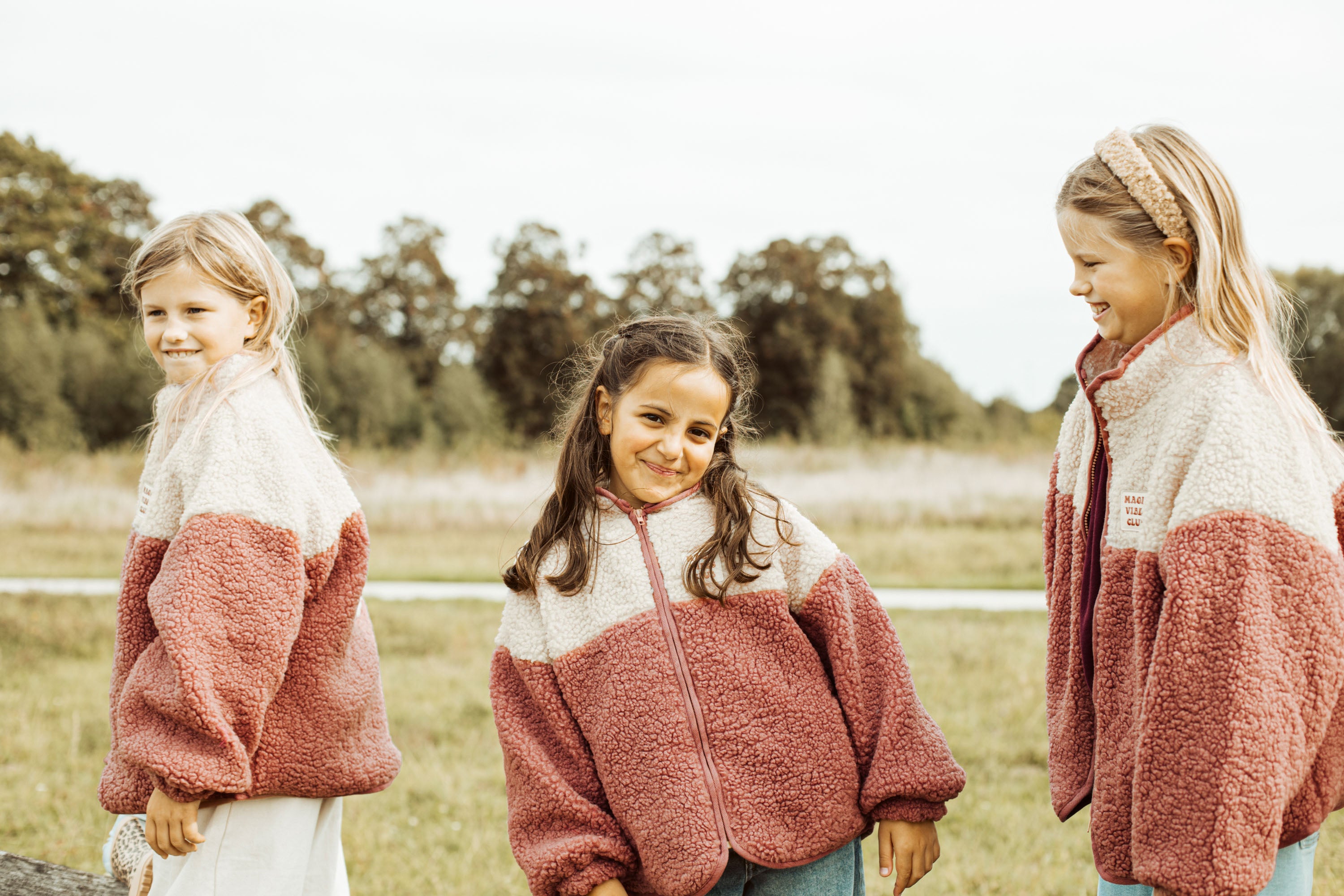 Ella and Rapha SMILEY JACKET giacca teddy rosa soft rose
