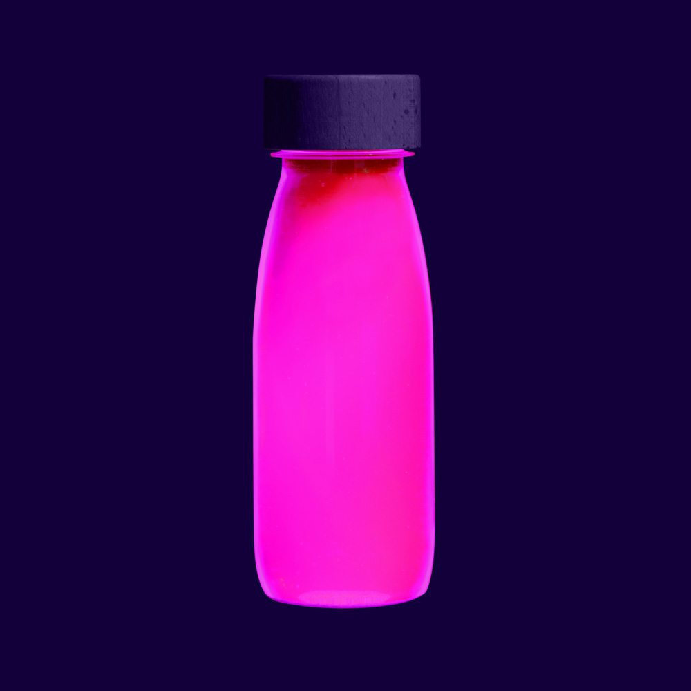 Petit Boum Float bottiglia sensoriale rosa fluo calmante