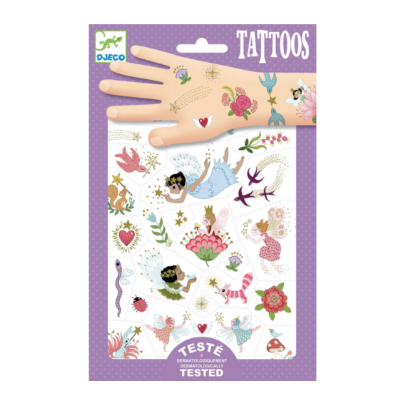 Djeco Fairy Friends tatuaggi bambini 2 fogli fate