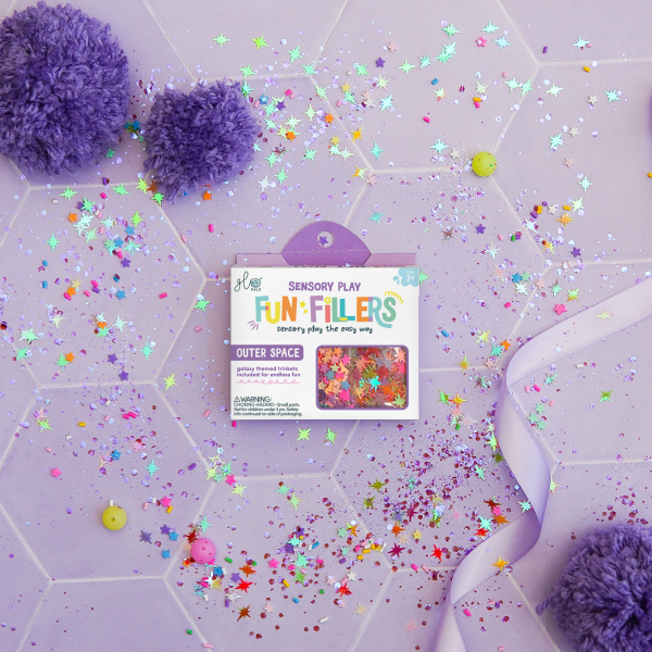 Glo Pals Space ricarica bottiglia sensoriale glitter
