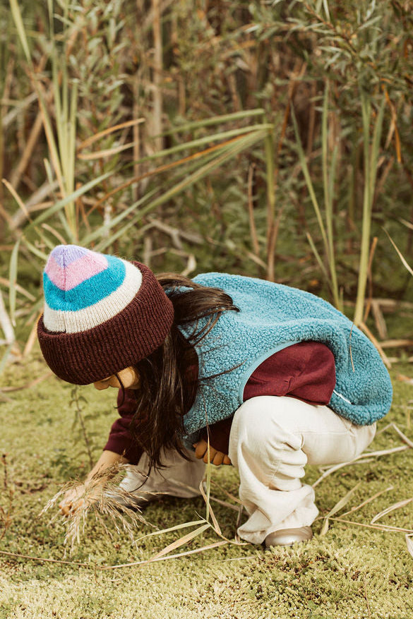 Ella and Rapha berretto bimbo multicolor in lana