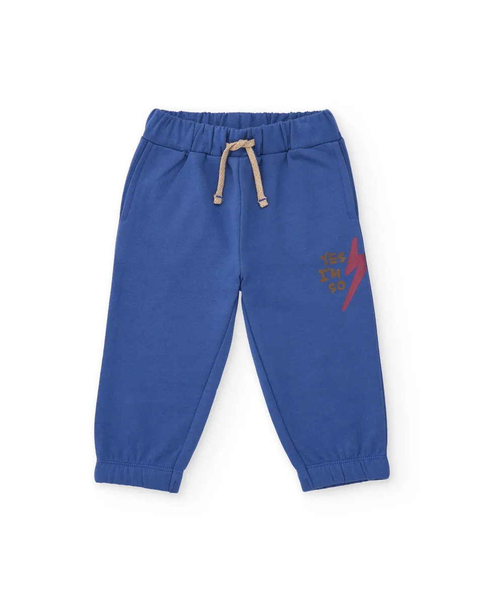 Tuc Tuc pantalone felpa blu bimbo elastico