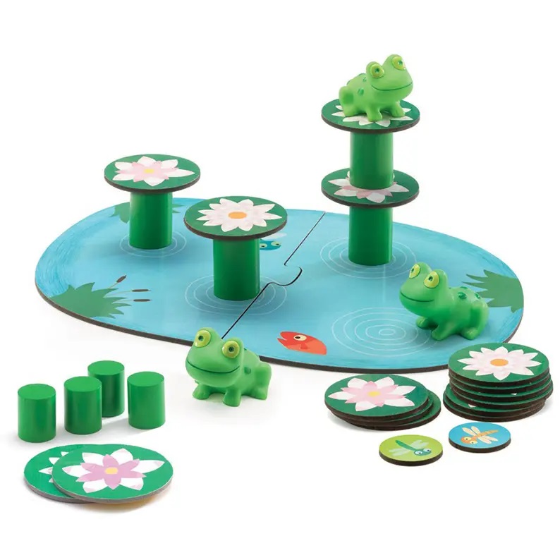 Djeco Little balancing gioco da tavolo equilibrio ranocchie 2-4 giocatori