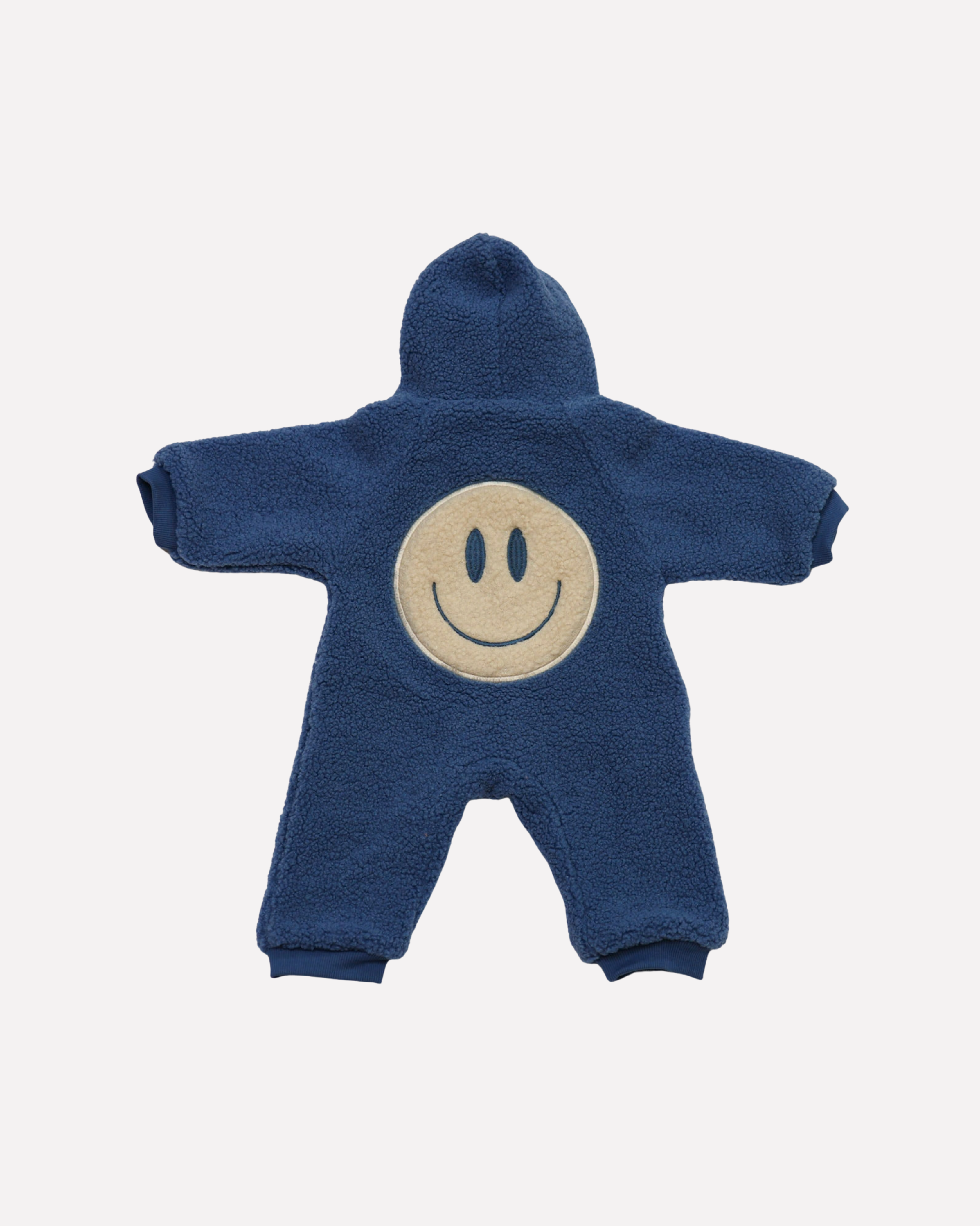 Ella and Rapha Smiley Suit tutina teddy blu invernale