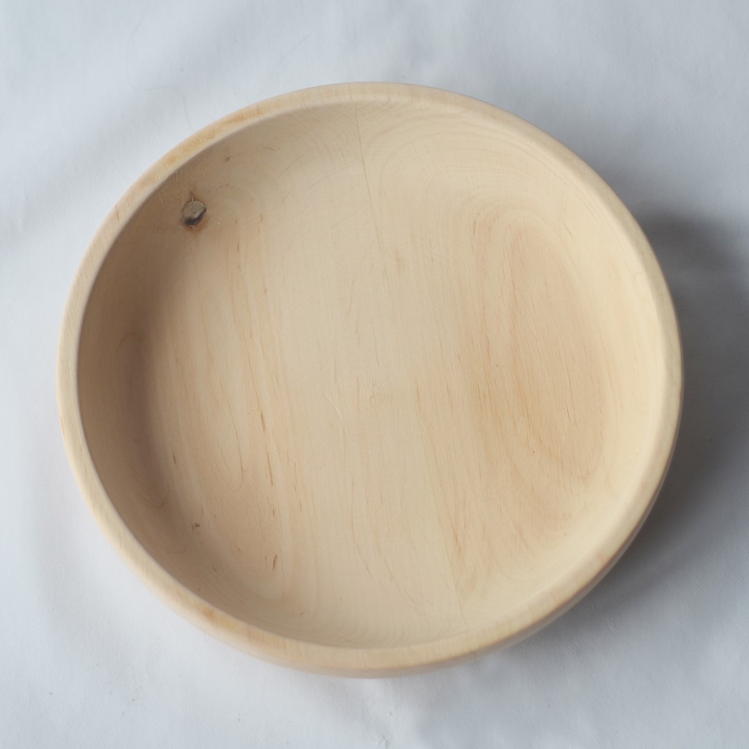 Ciotola rotonda legno naturale 30 cm contenitore Montessori