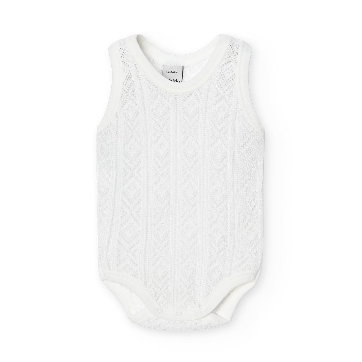Babidu body spalline sottili cotone bianco 9 mesi traspirante