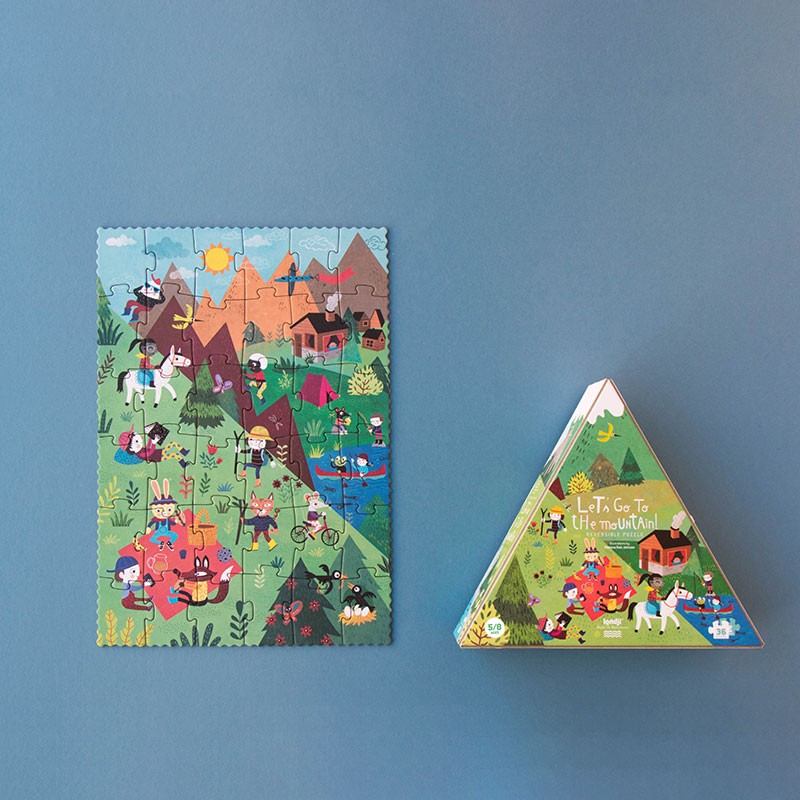 Londji Let's Go to the Mountain puzzle 36 pezzi reversibile