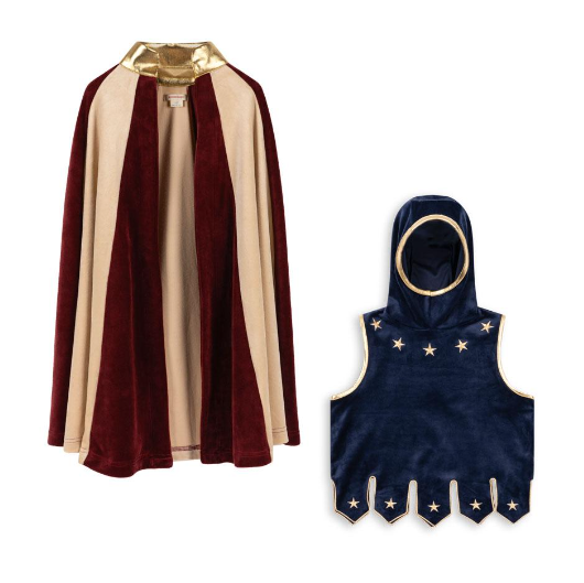 Konges Sløjd Cavaliere costume mantello e armatura velluto