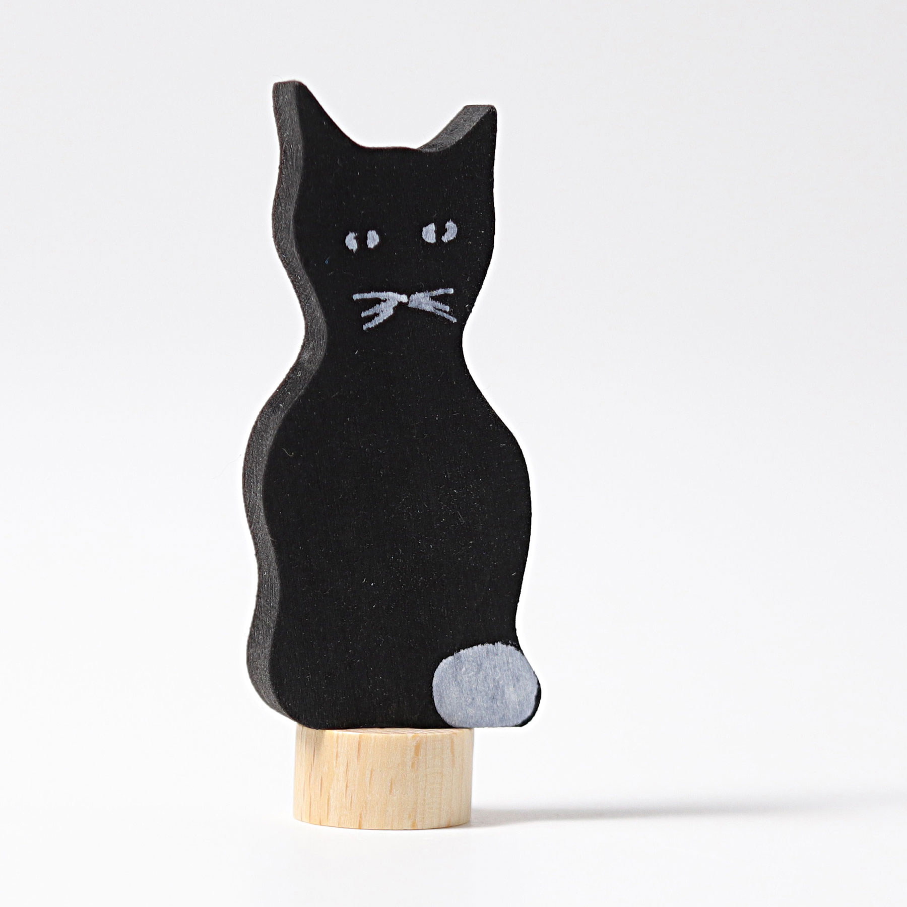 Grimm's Gatto figura legno decorativa 6 cm anello compleanno