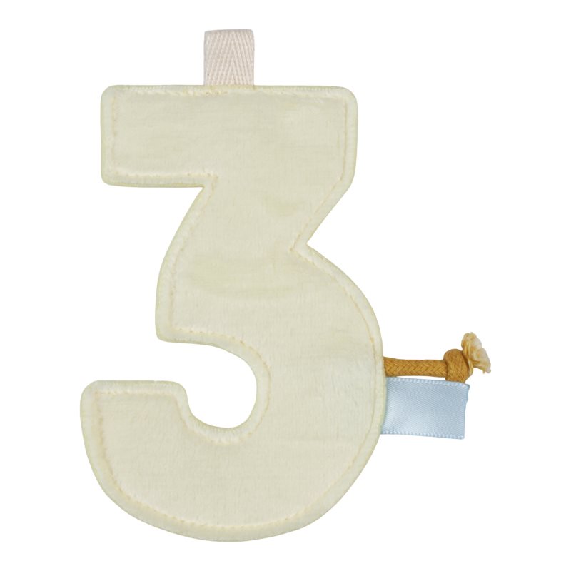Little Dutch Numero 3 elemento ghirlanda stoffa blu