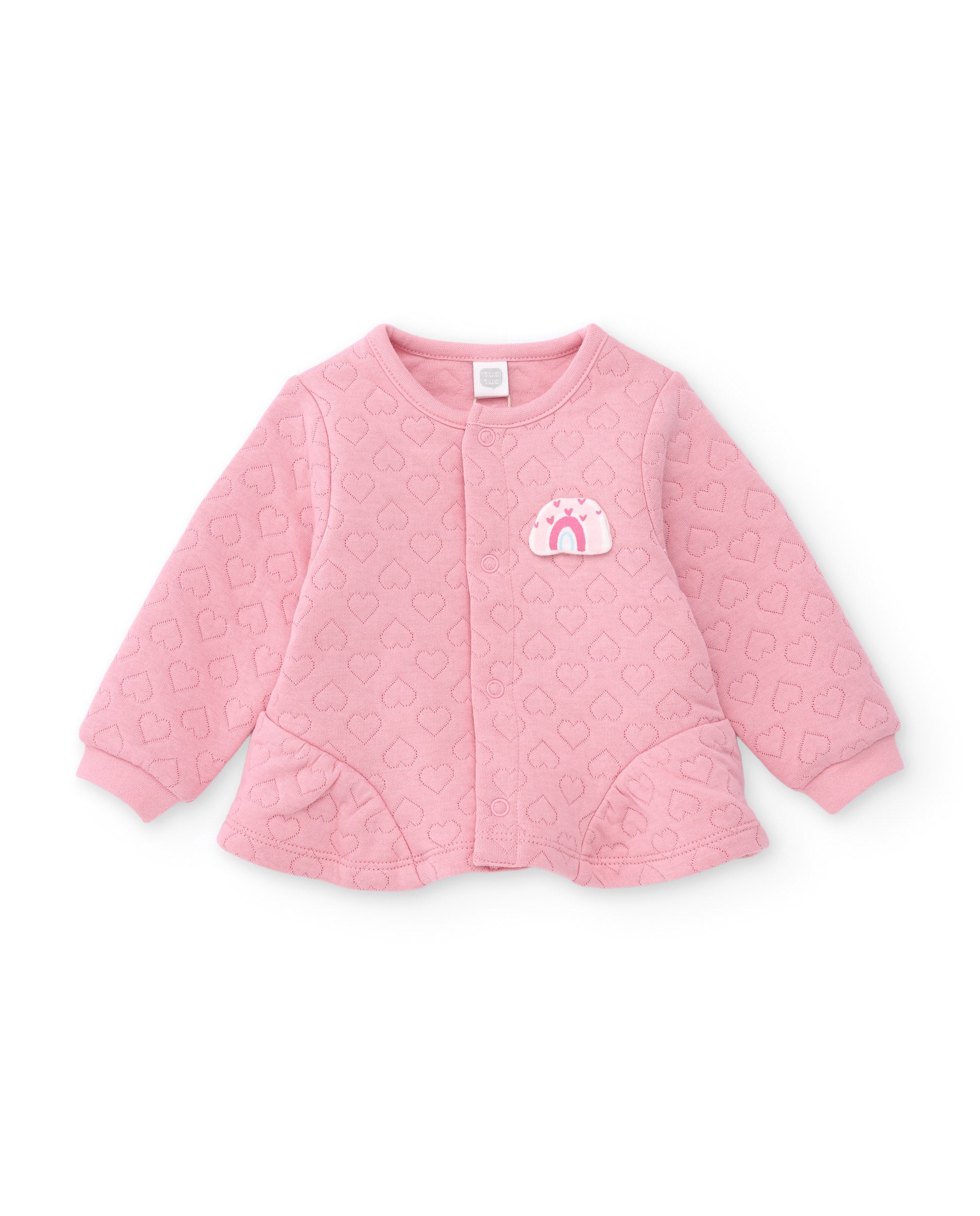 Tuc Tuc completo neonata rosa pile 3 pezzi cuori
