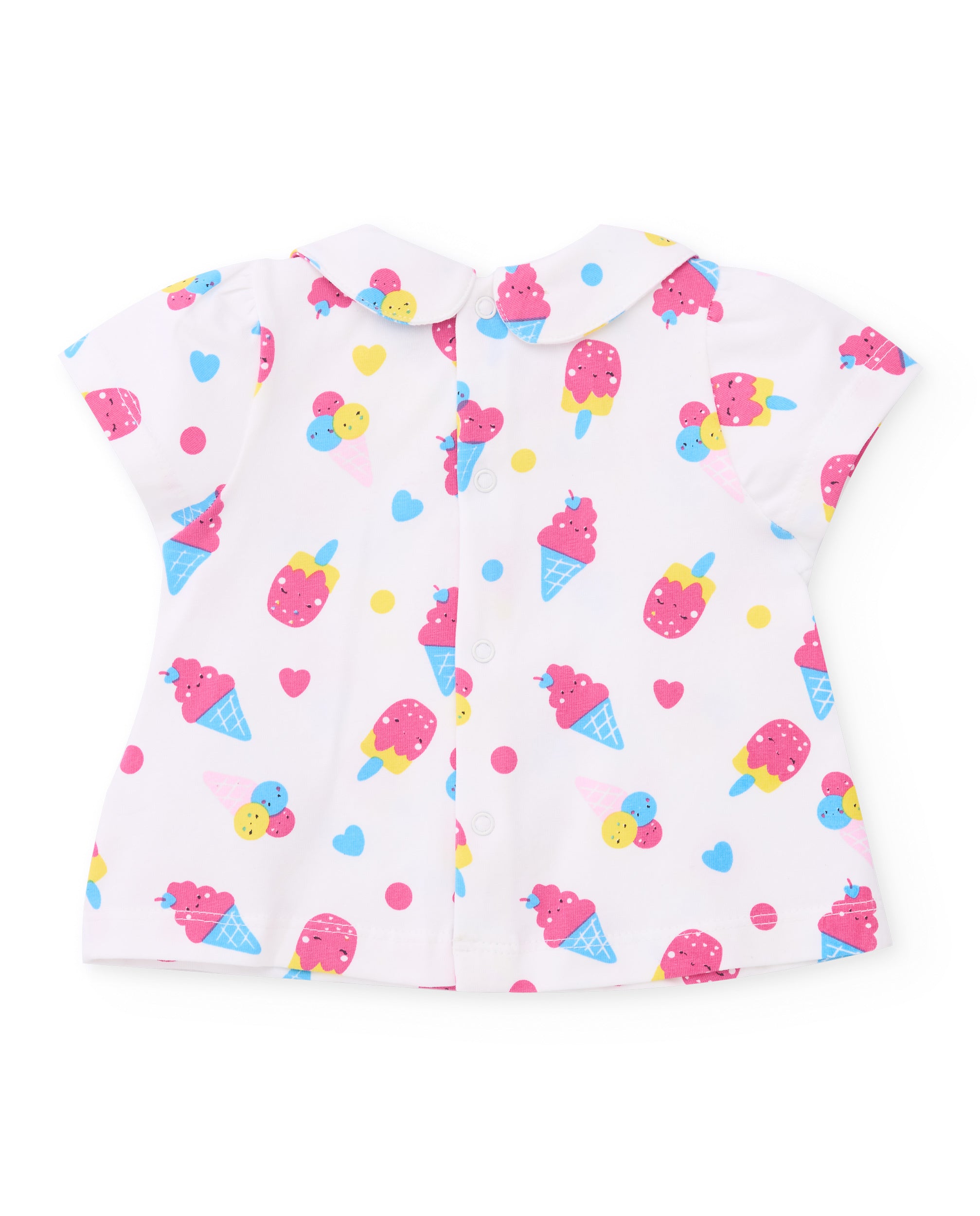 Tuc tuc completo neonata bianco gelati 2 pezzi