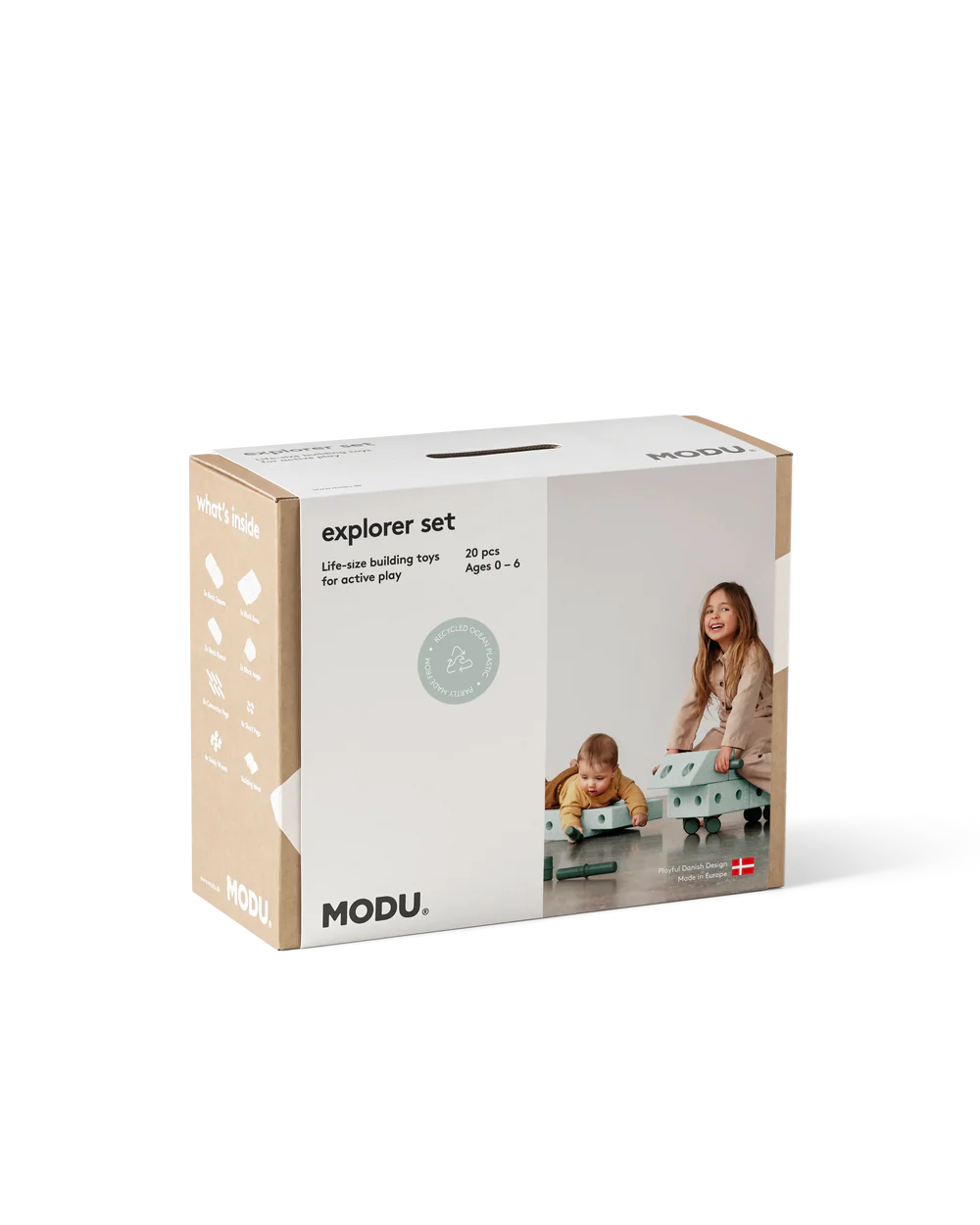 MODU Explorer Mint-Forest gioco costruzioni 20 pezzi cavalcabile