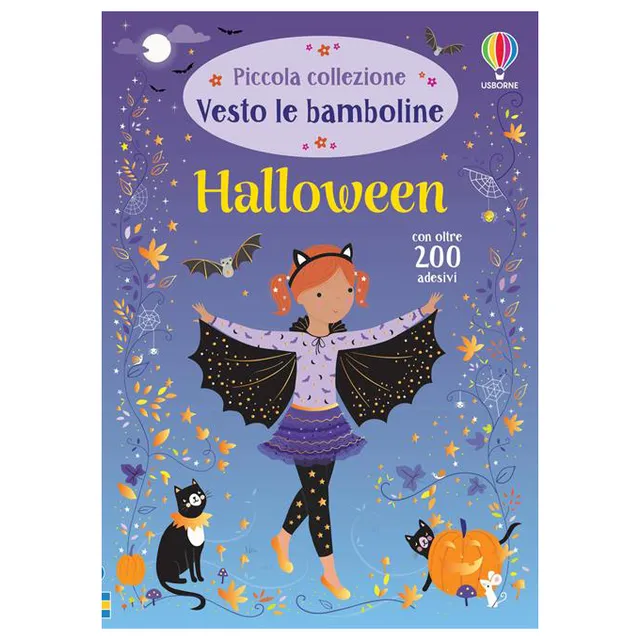 Usborne Vesto le Bamboline Halloween Libro Adesivi 4+