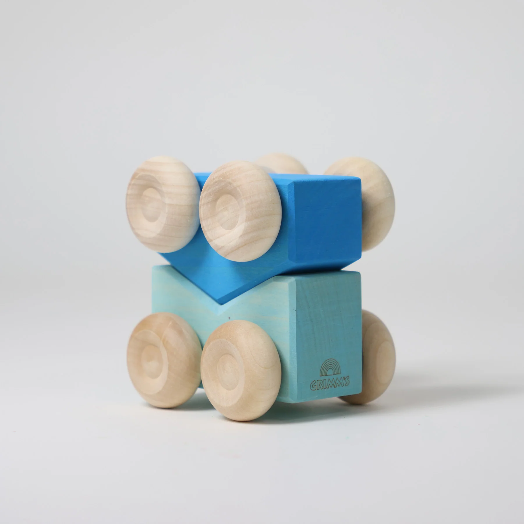 Grimm's Macchinine Impilabili Legno Blu Set 2 Pezzi