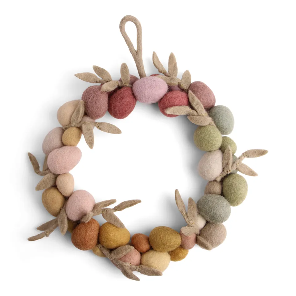 Gry & Sif Uova Pastello Ghirlanda Lana 25 cm