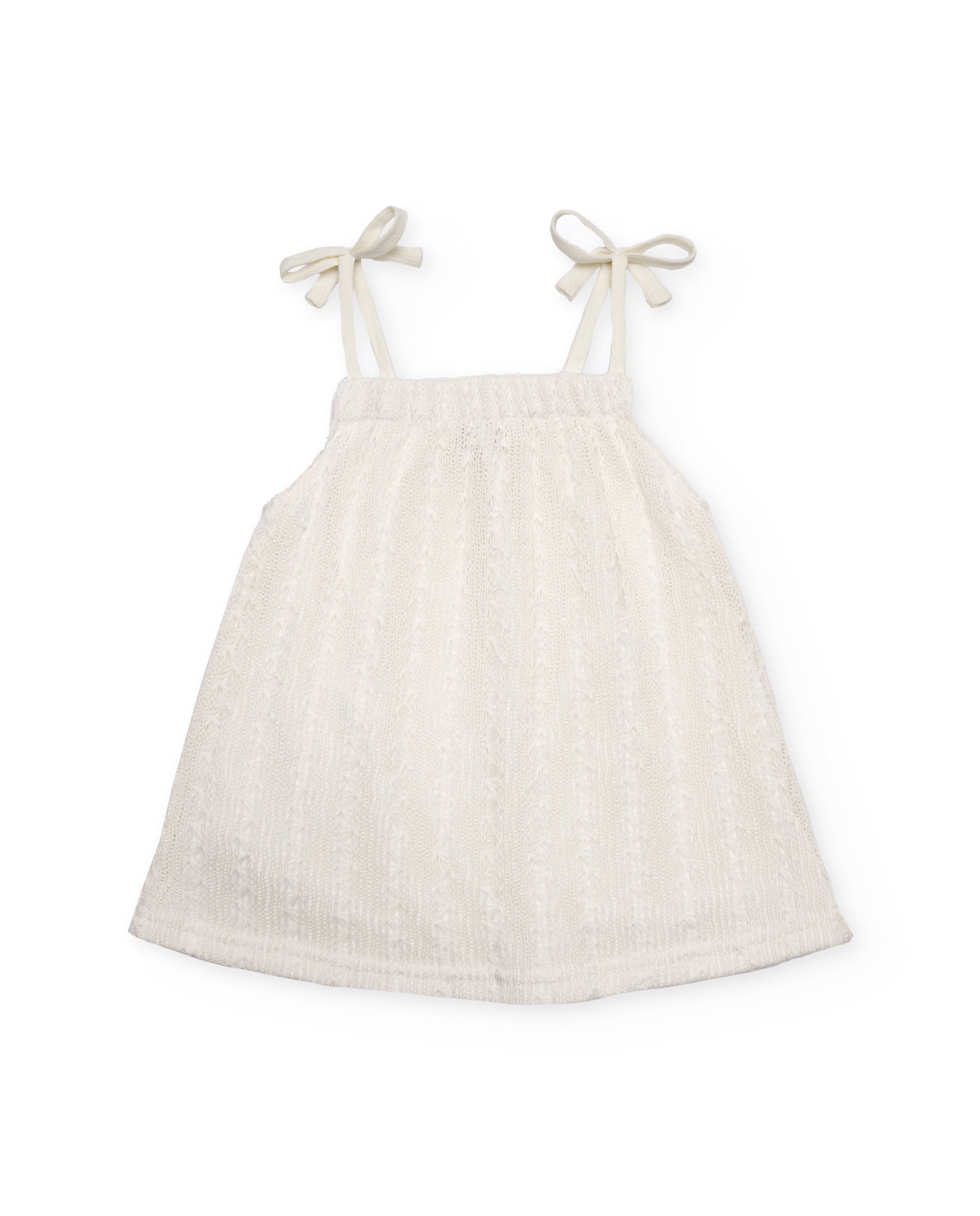 Tuc Tuc top bambina bianco spalline fiocco traforato