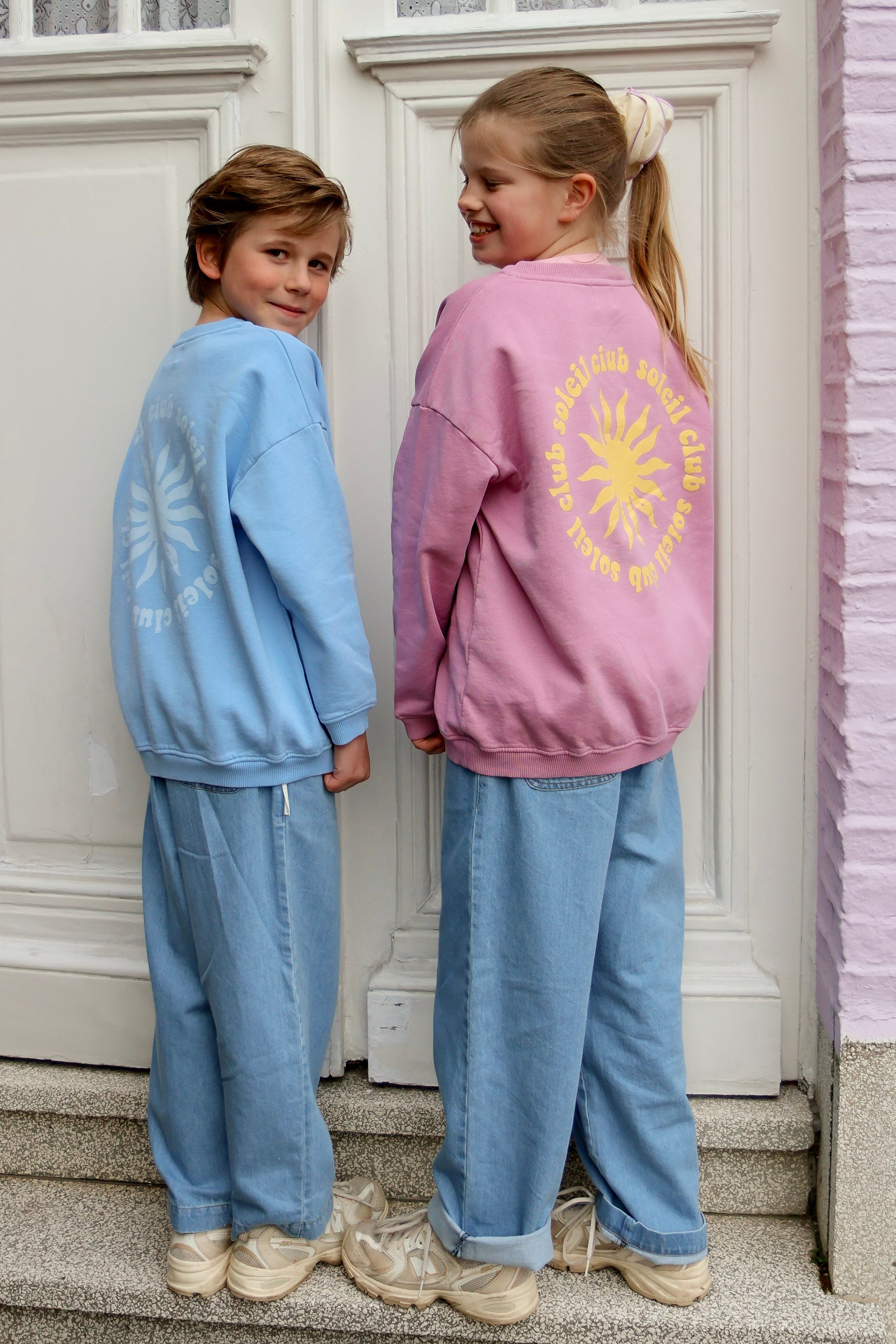 Ella and Rapha Club Soleil Little Pink felpa rosa cotone