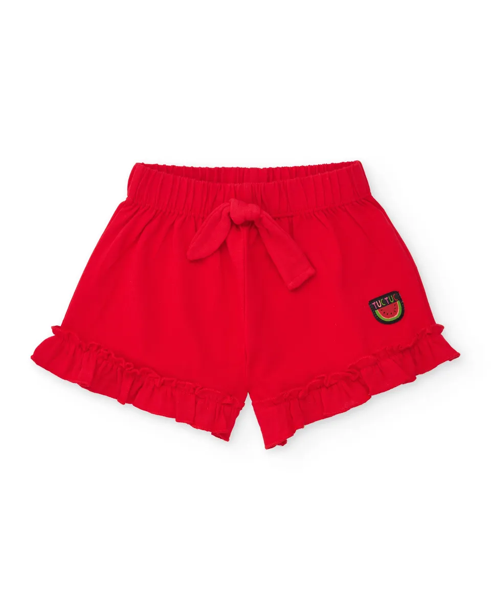 Tuc Tuc Shorts Bimba Rossi Volant Fiocco
