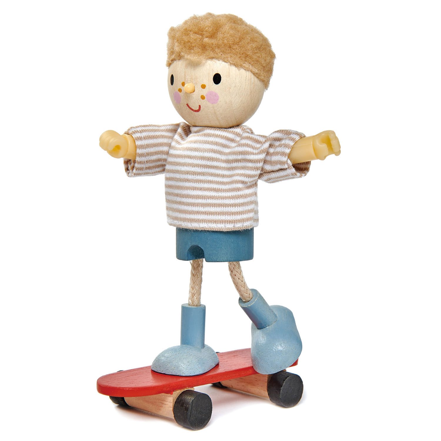 Tender Leaf Edward con Skateboard bambola in legno 10 cm