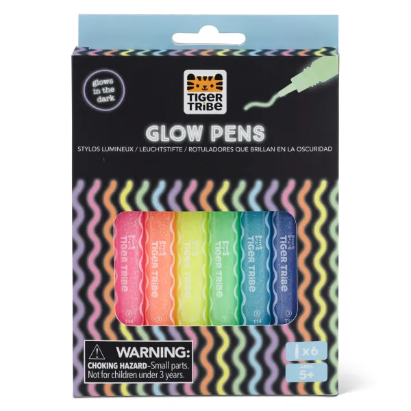 Tiger Tribe Glow in the Dark pennarelli gel 6 colori notte