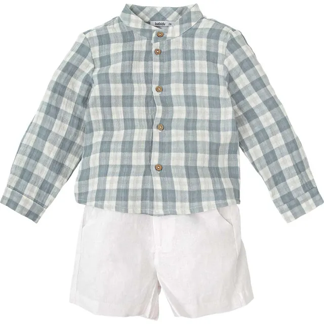 Babidu camicia a quadri completo bambino 6 anni cotone