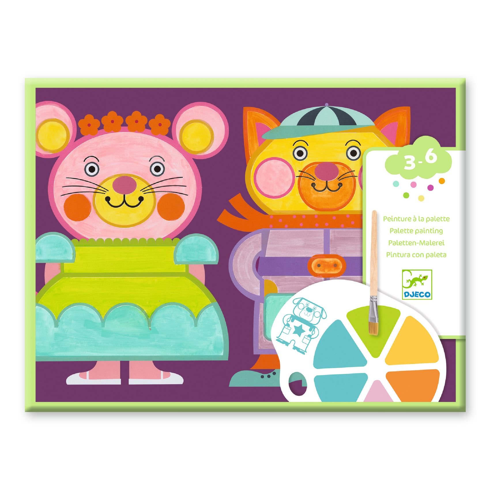 Djeco Chubby Cheeks set tavole da dipingere 4 tele