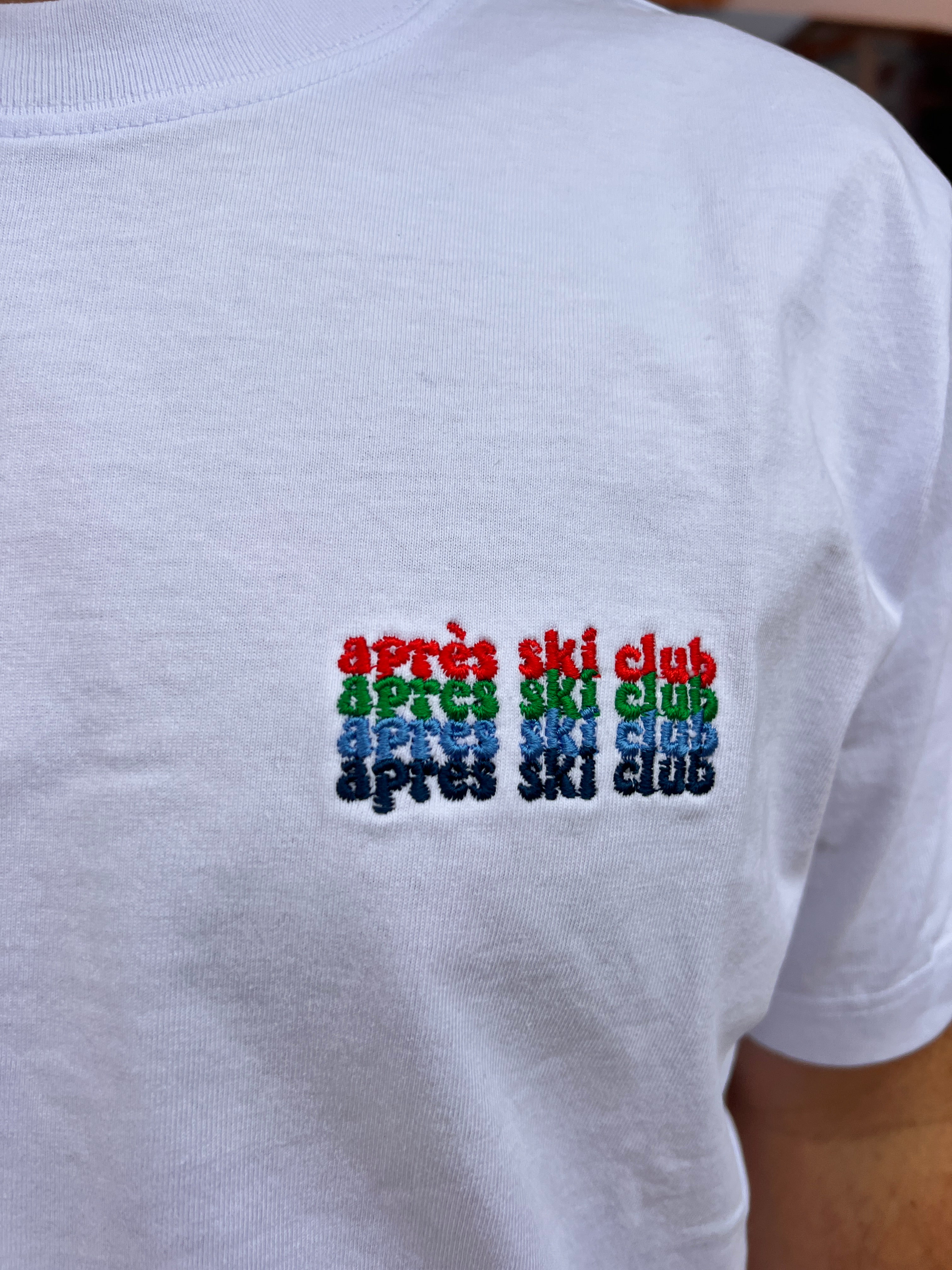 Ella and Rapha APRES SKI CLUB t-shirt uomo bianca cotone