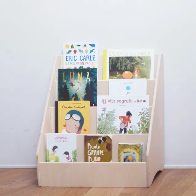 Baboo Edicola libreria frontale Montessori legno 63 cm