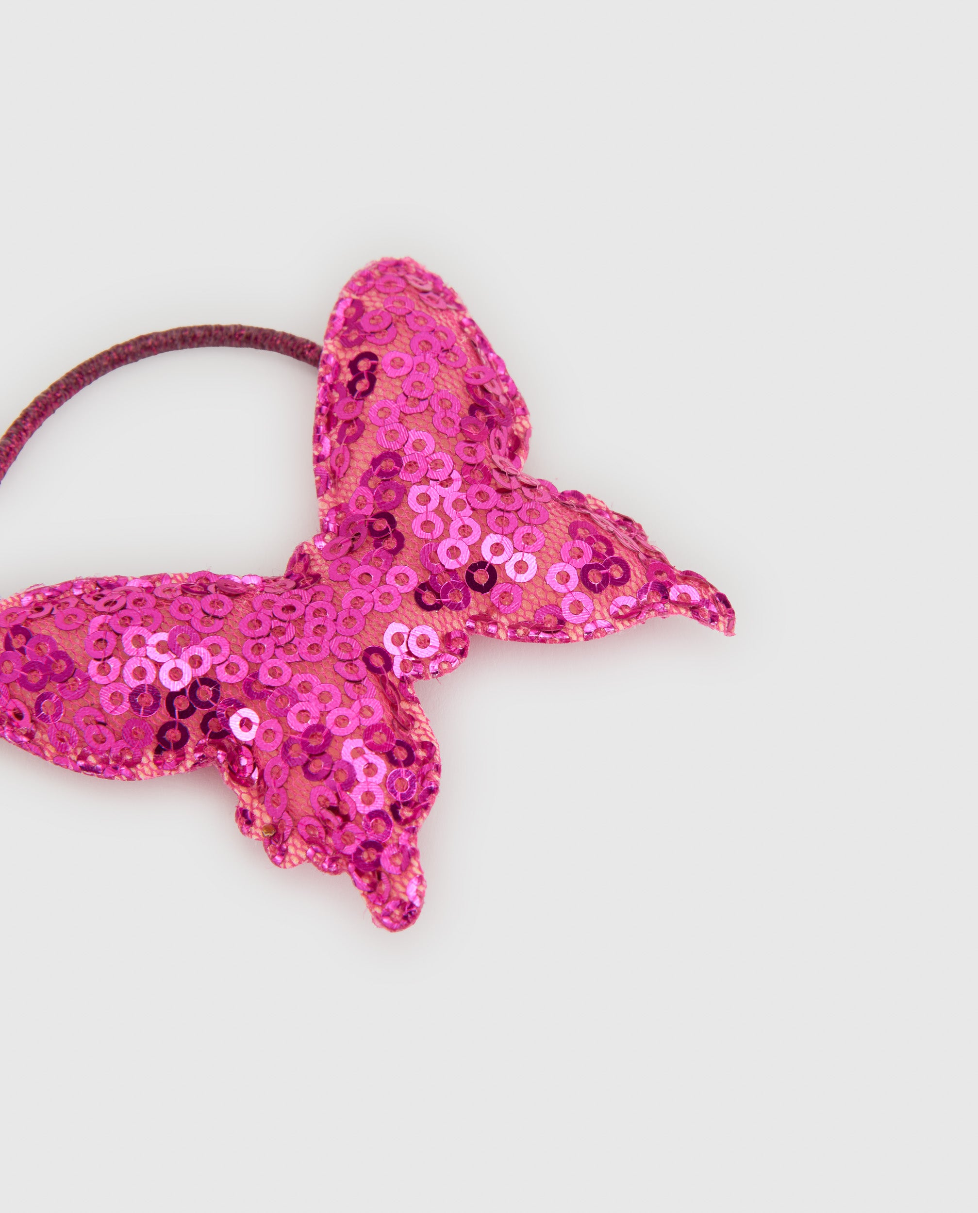 Tuc Tuc elastico capelli bambina farfalla fucsia paillettes