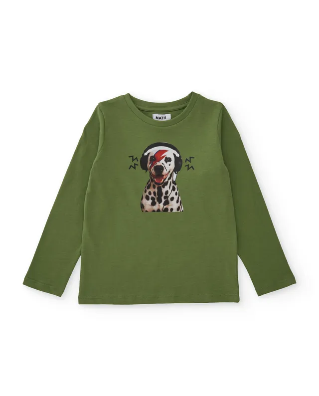 Tuc Tuc maglietta manica lunga bambino dalmata verde oliva