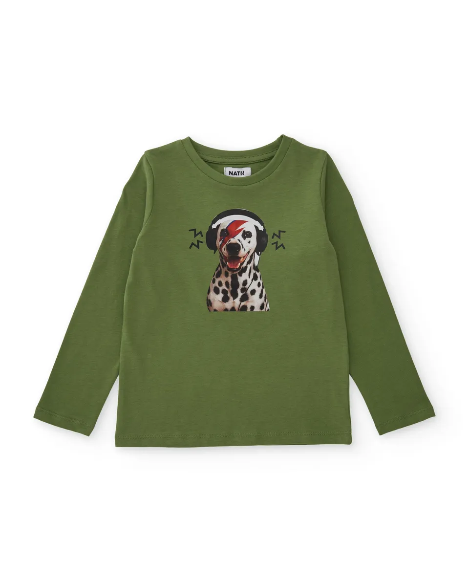 Tuc Tuc maglietta manica lunga bambino dalmata verde oliva