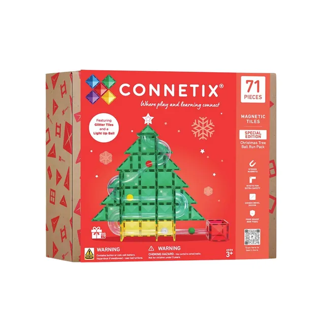 Connetix Albero di Natale pista magnetica 71 pezzi
