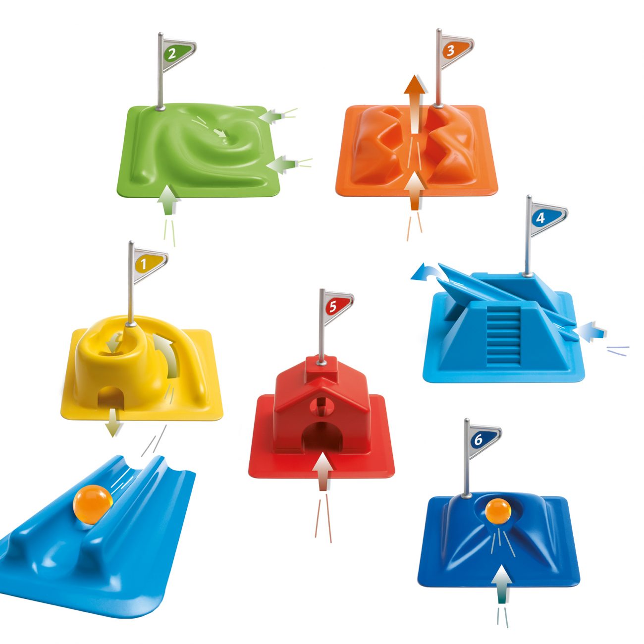 Djeco Marble Game Golfy pista biglie gioco golf 6 anni