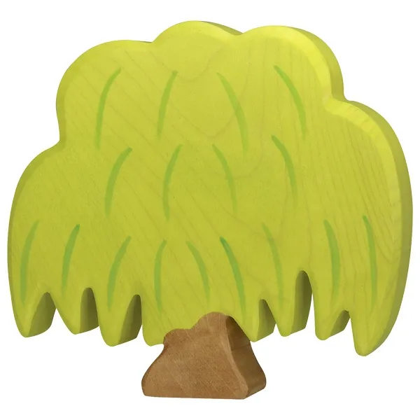 Holztiger Albero Salice Figura Legno Dipinta a Mano