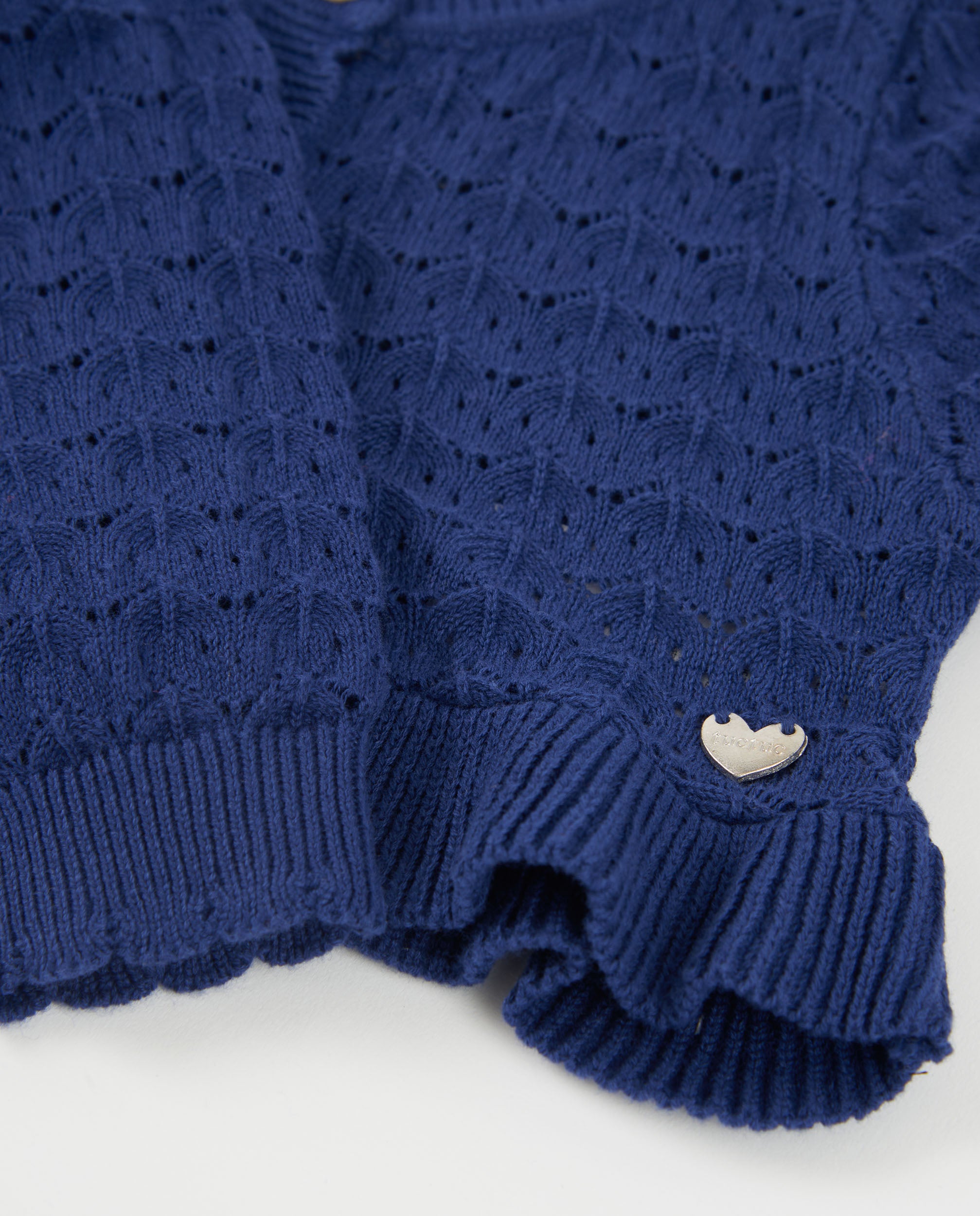 Tuc Tuc cardigan bambina blu traforato bottoni