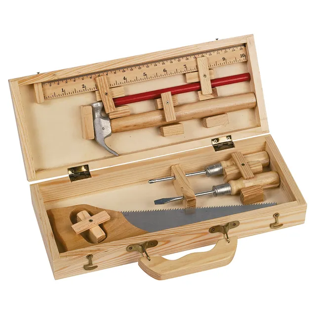 Moulin Roty Scatola attrezzi set legno 6 pezzi bimbi 5+