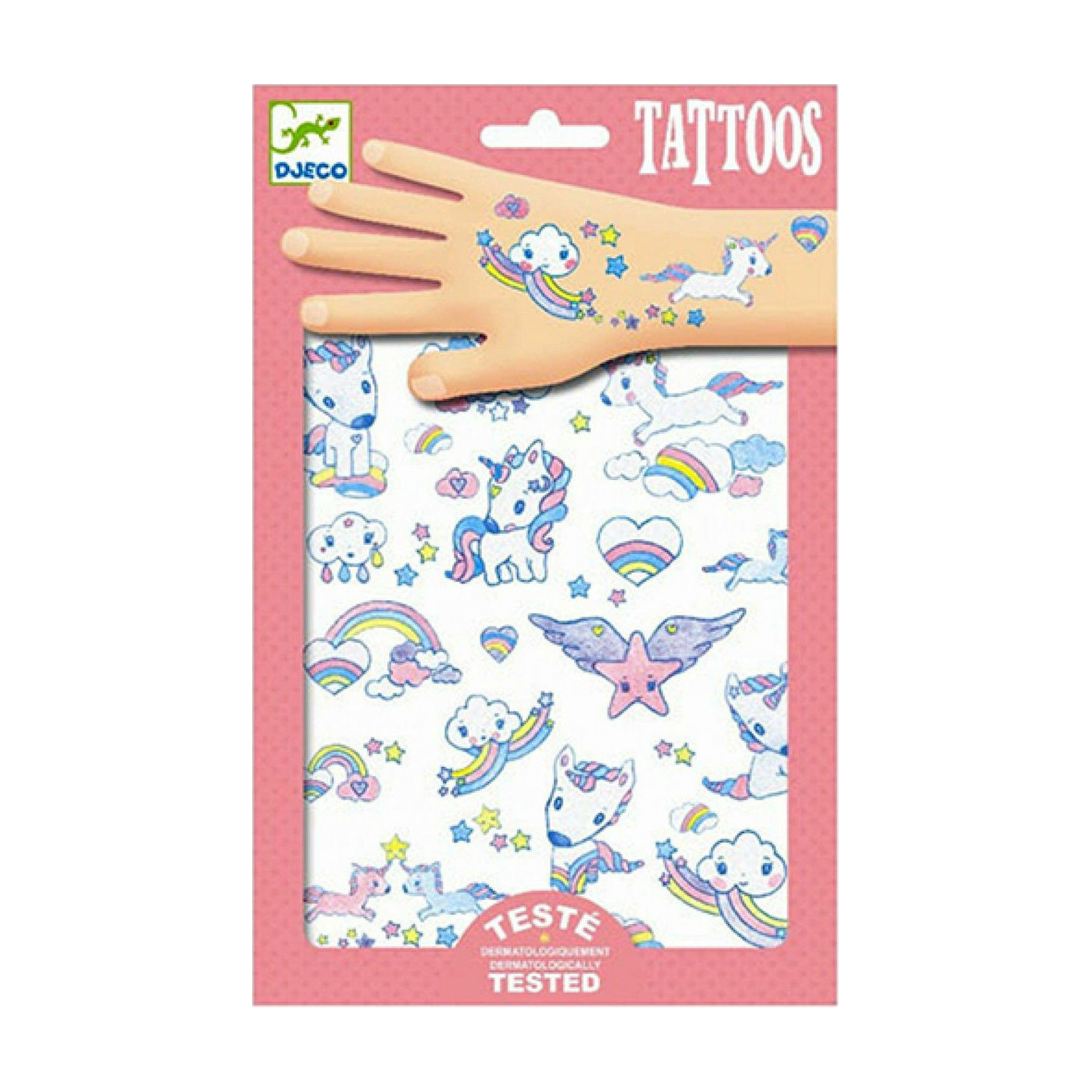 Djeco Unicorn set tatuaggi 2 fogli bambini