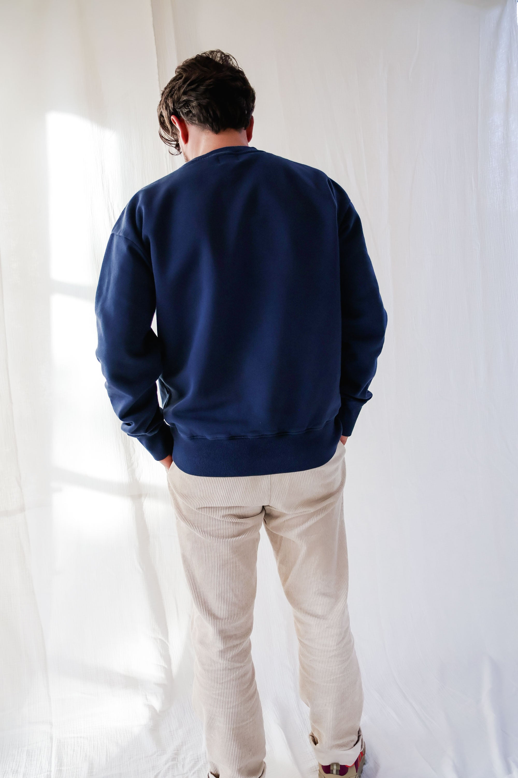 Ella and Rapha Icon felpa uomo blu inchiostro loose fit