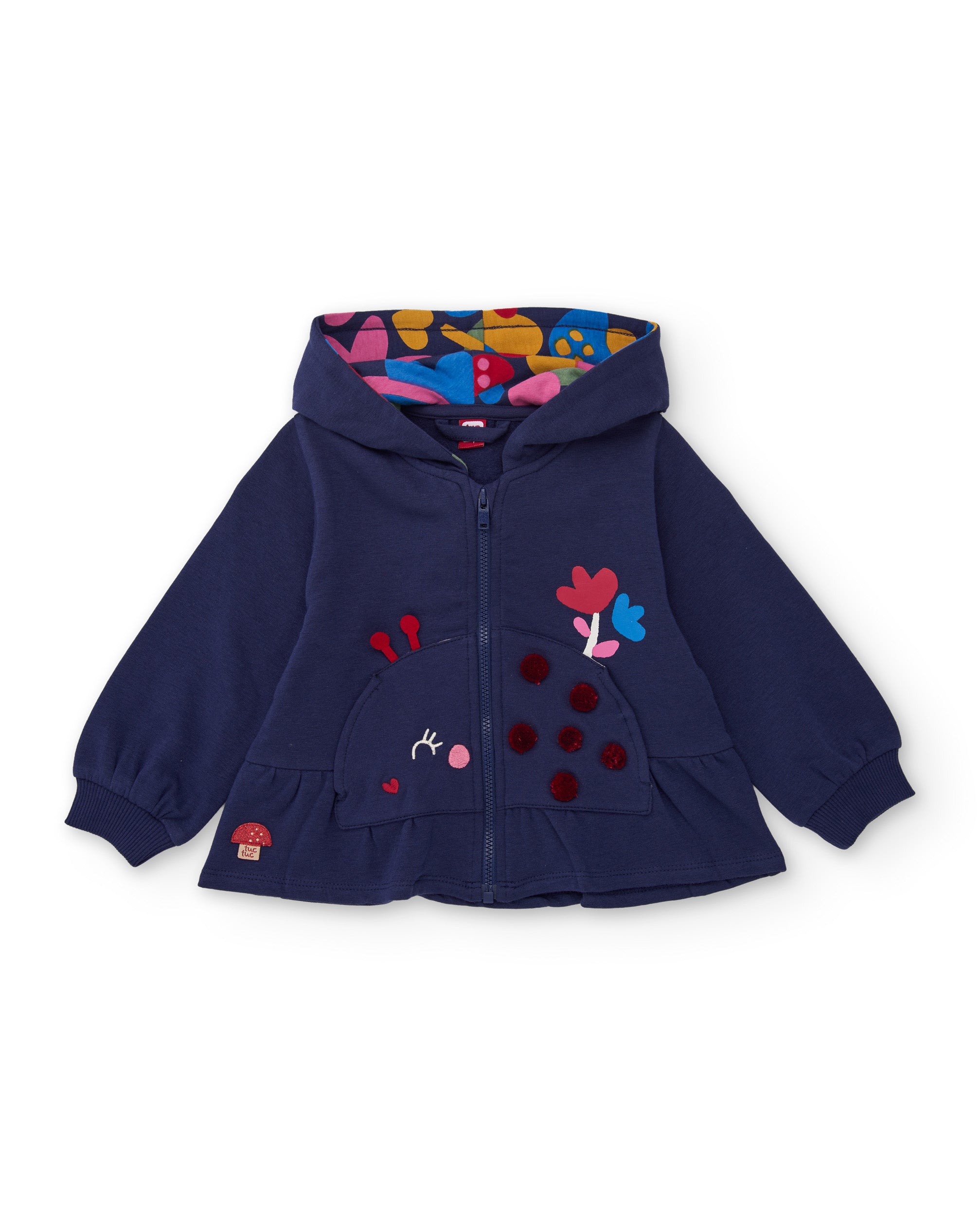 Tuc tuc Good Wood tuta felpa bambina blu marino con leggings