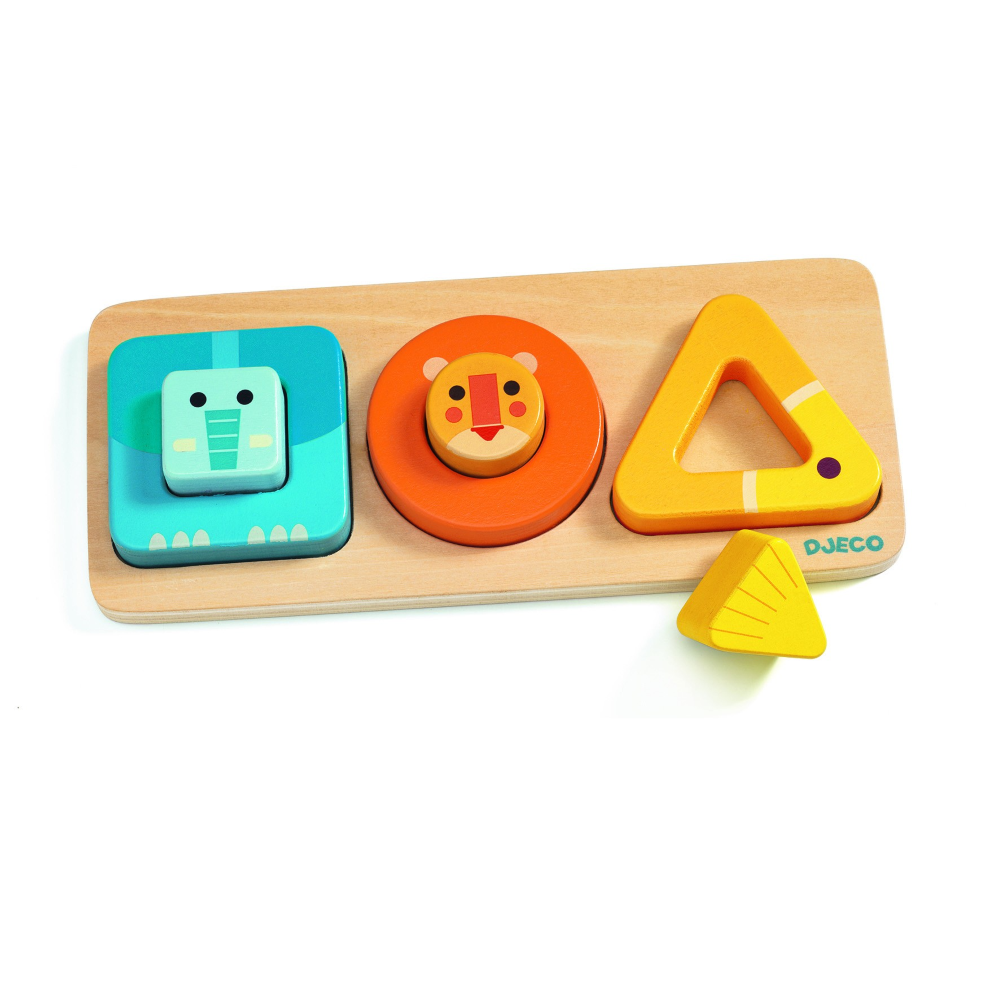 Djeco Voulu Basic gioco incastri legno forme