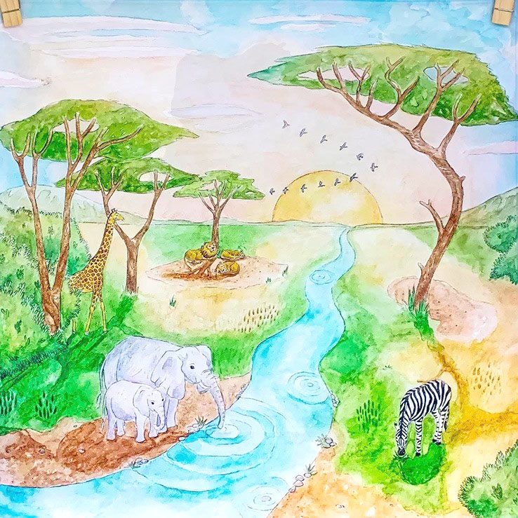 Wonderie Plains of Africa Telo Gioco Cotone 100x100 cm